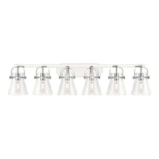 A thumbnail of the Innovations Lighting 423-6W-10-46 Pilaster II Cone Vanity Polished Chrome / Clear