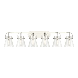 A thumbnail of the Innovations Lighting 423-6W-10-46 Pilaster II Cone Vanity Polished Nickel / Clear