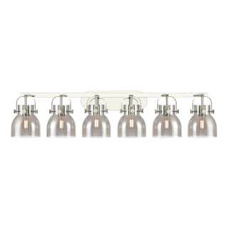 A thumbnail of the Innovations Lighting 423-6W-10-46 Pilaster II Bell Vanity Polished Nickel / Plated Smoke