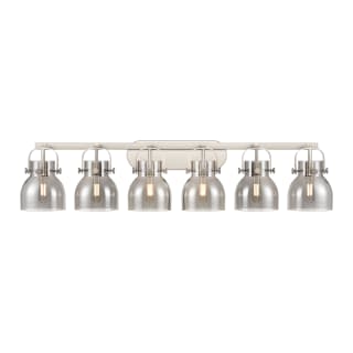 A thumbnail of the Innovations Lighting 423-6W-10-46 Pilaster II Bell Vanity Satin Nickel / Plated Smoke