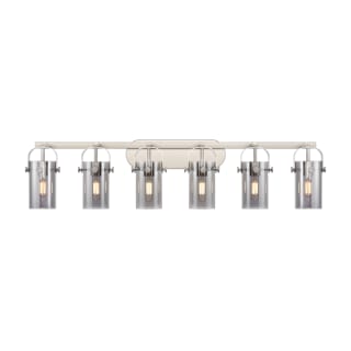 A thumbnail of the Innovations Lighting 423-6W-10-44 Pilaster II Cylinder Vanity Satin Nickel / Plated Smoke