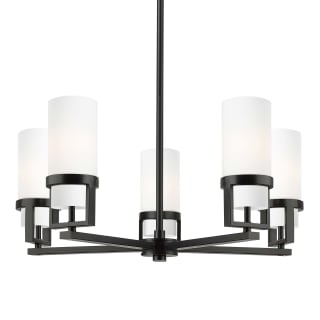 A thumbnail of the Innovations Lighting 426-5CR-12-28 Utopia Chandelier Matte Black / Matte White