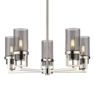 A thumbnail of the Innovations Lighting 426-5CR-12-28 Utopia Chandelier Polished Nickel / Plated Smoke