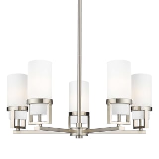 A thumbnail of the Innovations Lighting 426-5CR-12-28 Utopia Chandelier Satin Nickel / Matte White