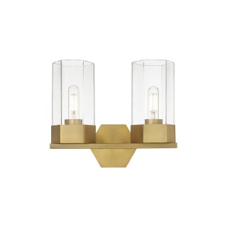 A thumbnail of the Innovations Lighting 427-2W-12-14 Claverack Vanity Brushed Brass / Clear