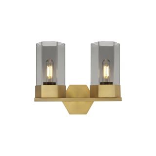 A thumbnail of the Innovations Lighting 427-2W-12-14 Claverack Vanity Brushed Brass / Plated Smoke