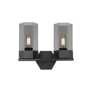 A thumbnail of the Innovations Lighting 427-2W-12-14 Claverack Vanity Matte Black / Plated Smoke