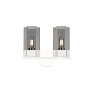 A thumbnail of the Innovations Lighting 427-2W-12-14 Claverack Vanity Polished Nickel / Plated Smoke