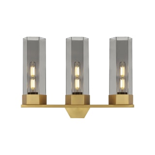 A thumbnail of the Innovations Lighting 427-3W-17-23 Claverack Vanity Brushed Brass / Plated Smoke