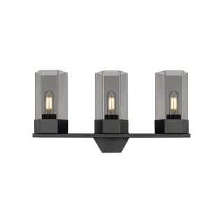 A thumbnail of the Innovations Lighting 427-3W-12-23 Claverack Vanity Matte Black / Plated Smoke