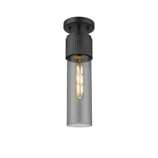 A thumbnail of the Innovations Lighting 428-1F-16-4 Bolivar Flush Matte Black / Plated Smoke