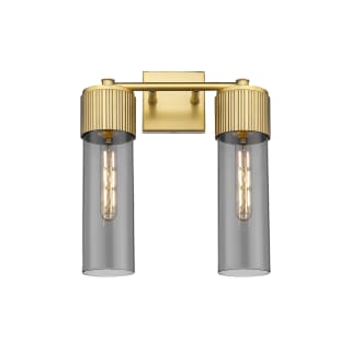 A thumbnail of the Innovations Lighting 428-2W-16-14 Bolivar Vanity Brushed Brass / Plated Smoke