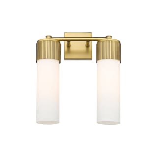 A thumbnail of the Innovations Lighting 428-2W-16-14 Bolivar Vanity Brushed Brass / Matte White