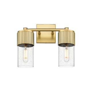 A thumbnail of the Innovations Lighting 428-2W-10-14 Bolivar Vanity Brushed Brass / Seedy