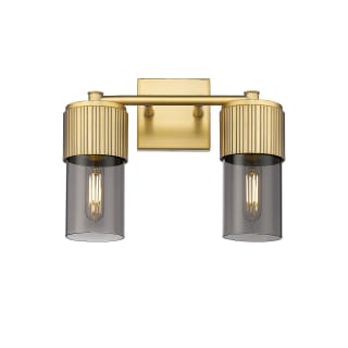 A thumbnail of the Innovations Lighting 428-2W-10-14 Bolivar Vanity Brushed Brass / Plated Smoke