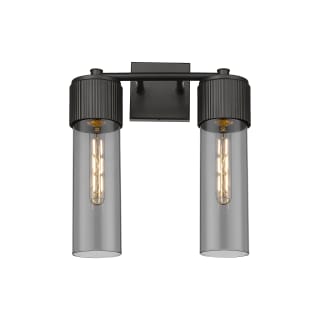 A thumbnail of the Innovations Lighting 428-2W-16-14 Bolivar Vanity Matte Black / Plated Smoke