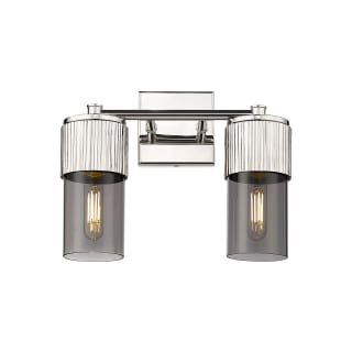 A thumbnail of the Innovations Lighting 428-2W-10-14 Bolivar Vanity Polished Nickel / Plated Smoke