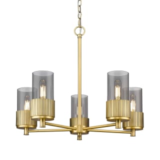 A thumbnail of the Innovations Lighting 428-5CR-7-25 Bolivar Chandelier Brushed Brass / Plated Smoke