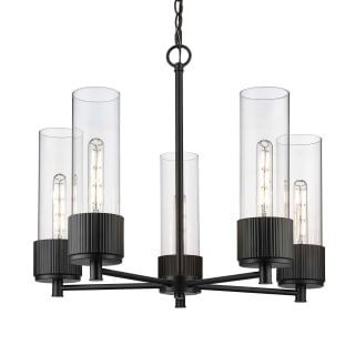 A thumbnail of the Innovations Lighting 428-5CR-12-25 Bolivar Chandelier Matte Black / Clear