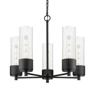 A thumbnail of the Innovations Lighting 428-5CR-12-25 Bolivar Chandelier Matte Black / Seedy