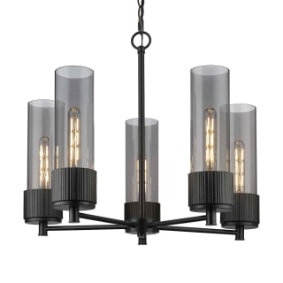 A thumbnail of the Innovations Lighting 428-5CR-12-25 Bolivar Chandelier Matte Black / Plated Smoke