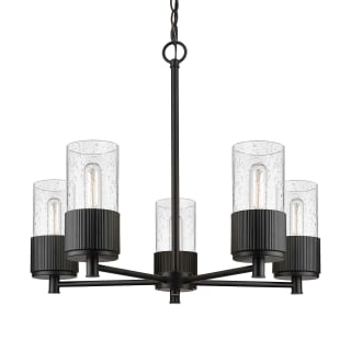 A thumbnail of the Innovations Lighting 428-5CR-7-25 Bolivar Chandelier Matte Black / Seedy