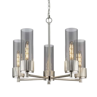 A thumbnail of the Innovations Lighting 428-5CR-12-25 Bolivar Chandelier Polished Nickel / Plated Smoke