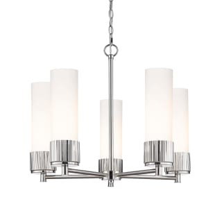 A thumbnail of the Innovations Lighting 428-5CR-12-25 Bolivar Chandelier Polished Nickel / Matte White