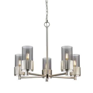 A thumbnail of the Innovations Lighting 428-5CR-7-25 Bolivar Chandelier Polished Nickel / Plated Smoke