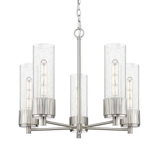 A thumbnail of the Innovations Lighting 428-5CR-12-25 Bolivar Chandelier Satin Nickel / Seedy