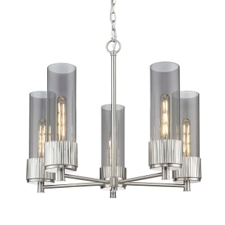 A thumbnail of the Innovations Lighting 428-5CR-12-25 Bolivar Chandelier Satin Nickel / Plated Smoke