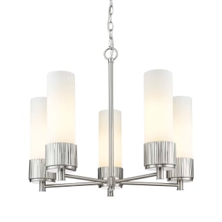 A thumbnail of the Innovations Lighting 428-5CR-12-25 Bolivar Chandelier Satin Nickel / Matte White