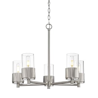 A thumbnail of the Innovations Lighting 428-5CR-7-25 Bolivar Chandelier Satin Nickel / Clear