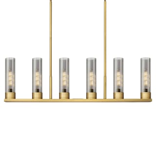 A thumbnail of the Innovations Lighting 429-6I-11-45 Empire Linear Brushed Brass / Plated Smoke