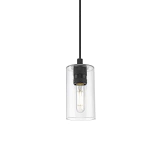 A thumbnail of the Innovations Lighting 434-1P-9-4 Crown Point Pendant Matte Black / Clear