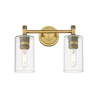 A thumbnail of the Innovations Lighting 434-2W-11-14 Crown Point Vanity Brushed Brass / Clear