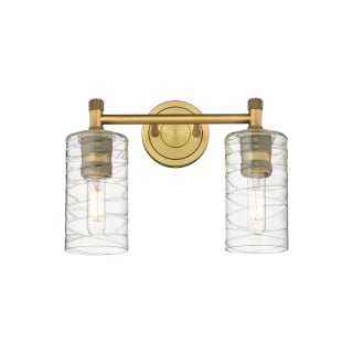 A thumbnail of the Innovations Lighting 434-2W-11-14 Crown Point Vanity Brushed Brass / Deco Swirl