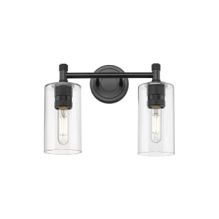 A thumbnail of the Innovations Lighting 434-2W-11-14 Crown Point Vanity Matte Black / Clear