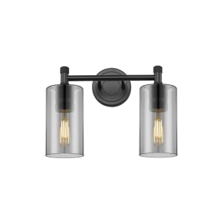 A thumbnail of the Innovations Lighting 434-2W-11-14 Crown Point Vanity Matte Black / Plated Smoke