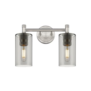 A thumbnail of the Innovations Lighting 434-2W-11-14 Crown Point Vanity Satin Nickel / Plated Smoke