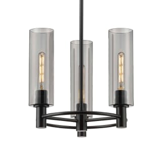 A thumbnail of the Innovations Lighting 434-3CR-16-18 Crown Point Pendant Matte Black / Plated Smoke