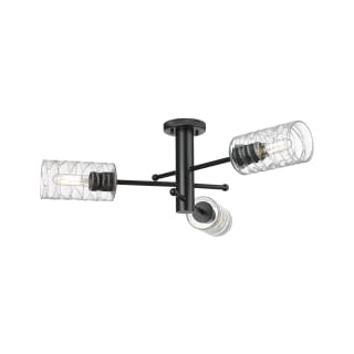 A thumbnail of the Innovations Lighting 434-3F-10-29 Crown Point Flush Matte Black / Deco Swirl
