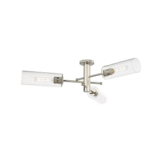 A thumbnail of the Innovations Lighting 434-3F-11-40 Crown Point Flush Polished Nickel / Clear