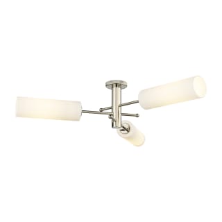 A thumbnail of the Innovations Lighting 434-3F-11-40 Crown Point Flush Polished Nickel / Matte White