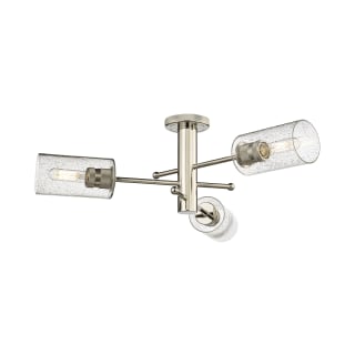 A thumbnail of the Innovations Lighting 434-3F-10-29 Crown Point Flush Polished Nickel / Seedy