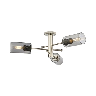 A thumbnail of the Innovations Lighting 434-3F-10-29 Crown Point Flush Polished Nickel / Plated Smoke