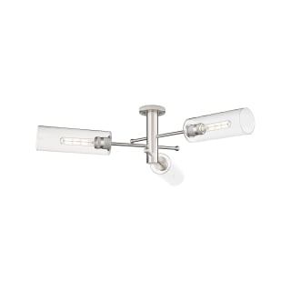 A thumbnail of the Innovations Lighting 434-3F-11-40 Crown Point Flush Satin Nickel / Clear