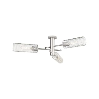 A thumbnail of the Innovations Lighting 434-3F-11-40 Crown Point Flush Satin Nickel / Deco Swirl