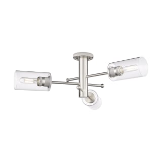 A thumbnail of the Innovations Lighting 434-3F-10-29 Crown Point Flush Satin Nickel / Clear