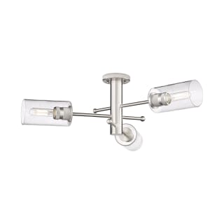 A thumbnail of the Innovations Lighting 434-3F-10-29 Crown Point Flush Satin Nickel / Seedy